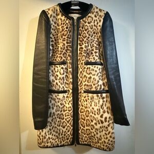 EMILIO PUCCI Leopard Print Goat Fur Coat